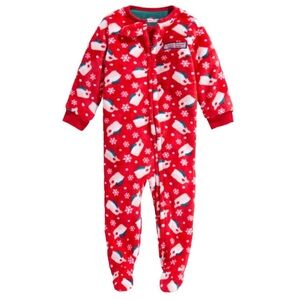 NWT Vineyard and Vines Red Holiday Onesie with Whale Footed Pajamas